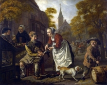 212/victors, jan - a village scene with a cobbler
